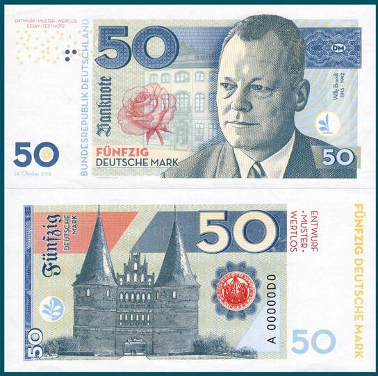 2018 - 50 deutsche mark - Willy Brandt - seria C.....D1