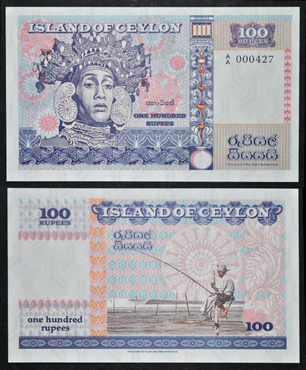 2016 - 100 rupii - Island of Ceylon - AA000427