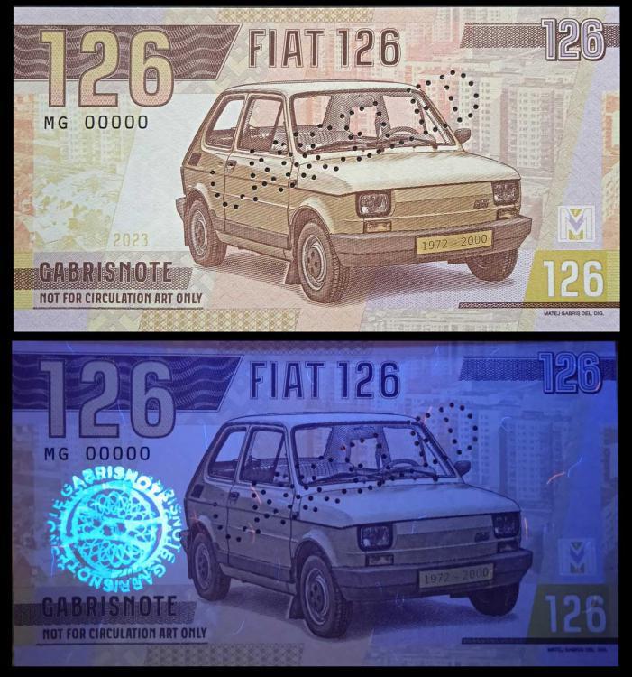 2023/003g - Samochody socjalizmu - Fiat 126p MALUCH bd UV seria M......PL