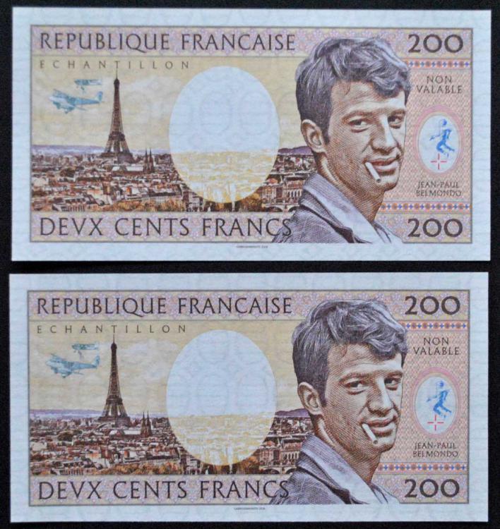 2018 - 200 frankw - Francja - Jean-Paul Belmondo - A.01 000319 + B.01 000319