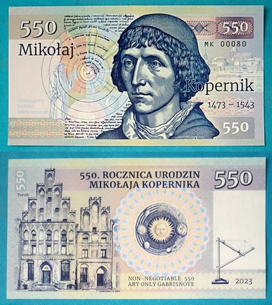 2023 1 - 550. rocznica urodzin Mikoaja Kopernika - seria MK