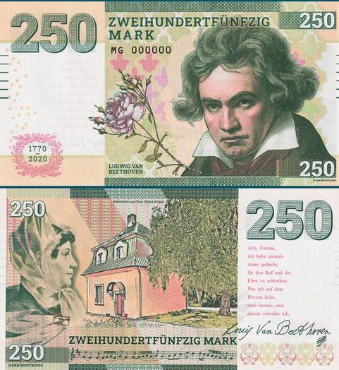 2020 - 250 marek - Ludwig Beethoven (zielony) - MG000000 