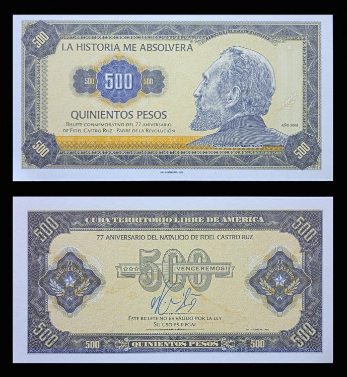 2003 - 500 pesos - Fidel Castro