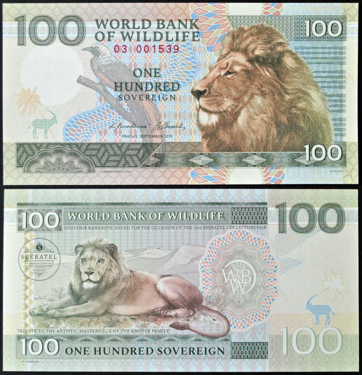 2019/021 - 100 sovereign - World Bank of Wildlife