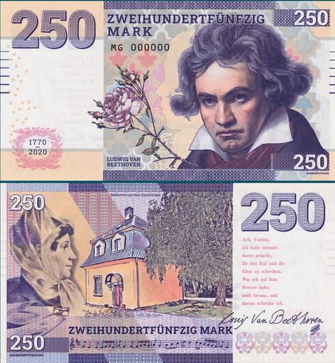 2020 - 250 marek - Ludwig Beethoven (fioletowy) - MG000000 