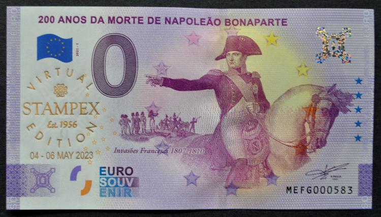 2021-1 MEFG - 0€ Napoleon Bonaparte - zwyky (GOLD STAMPEX) 20 sztuk