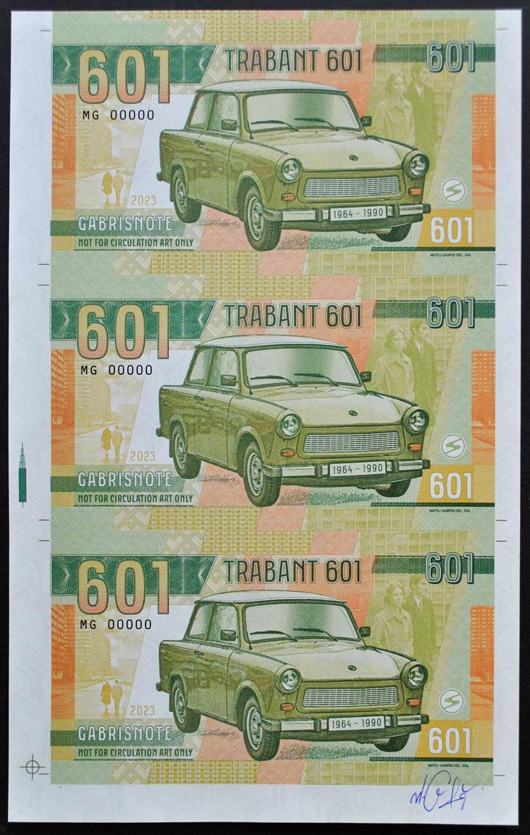 2023/007e - Samochody socjalizmu - Trabant 601 - seria MG00000 (arkusz)