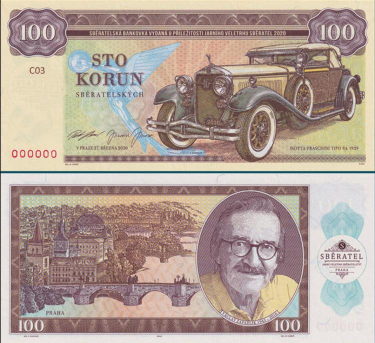 2020 - 100 koron - Isotta Fraschini Tipo 8A - Zapadlik - seria C03