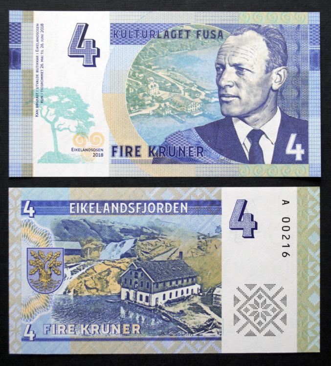 2018 - 4 korony - Norwegia - Gitle Havsgård (1923-1995) - A00216