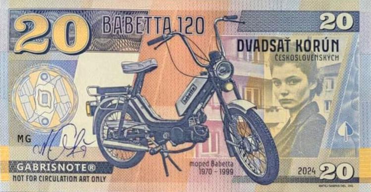 2024/003d - Motocykle socjalizmu - Babetta 210 - MG bez numeru + podpis